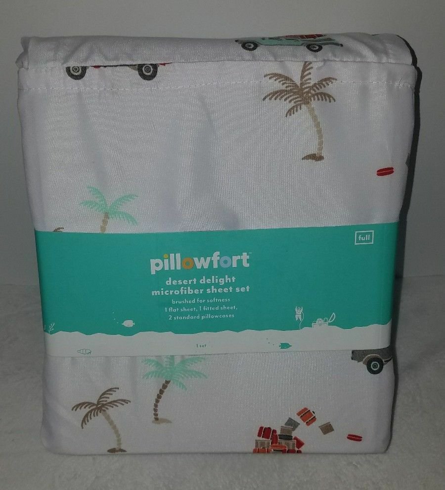Pillowfort Desert Delight Full Sheet Set Flat Fitted 2 Pillowcases Microfiber