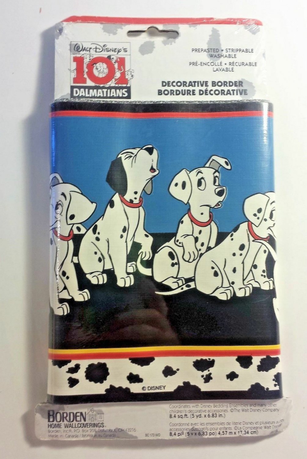 Disneys 101 Dalmatians Decorative Border 15' Prepasted Strippable ~Puppies Dogs