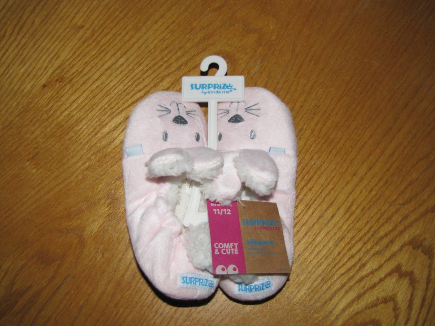 NWT SURPRIZE by STRIDE RITE Toddler Girls' Size dara Bunny Ballet Slippers