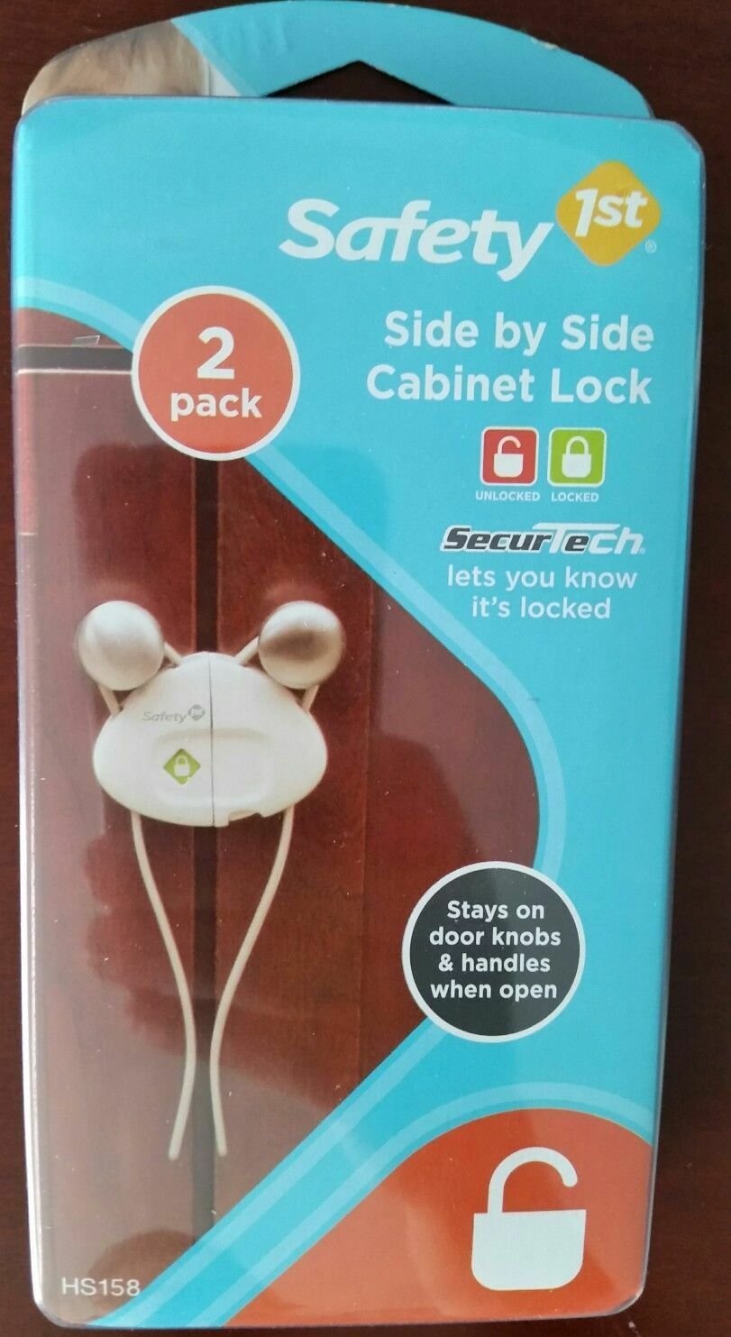1 Safety 1st 2 Pack Set Side By Side Lock White Knob Locks Baby