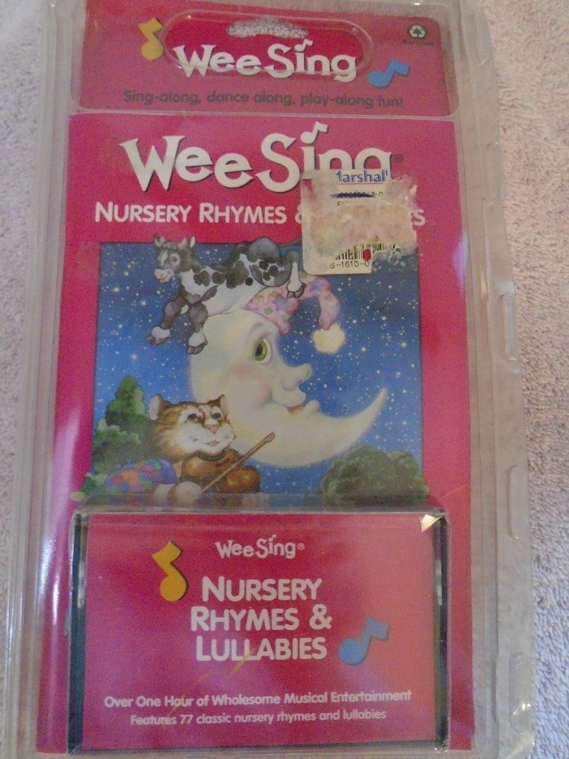 WEE SING NURSERY RHYMES & LULLABIES Song Book & Audio Cassette Tape 1985