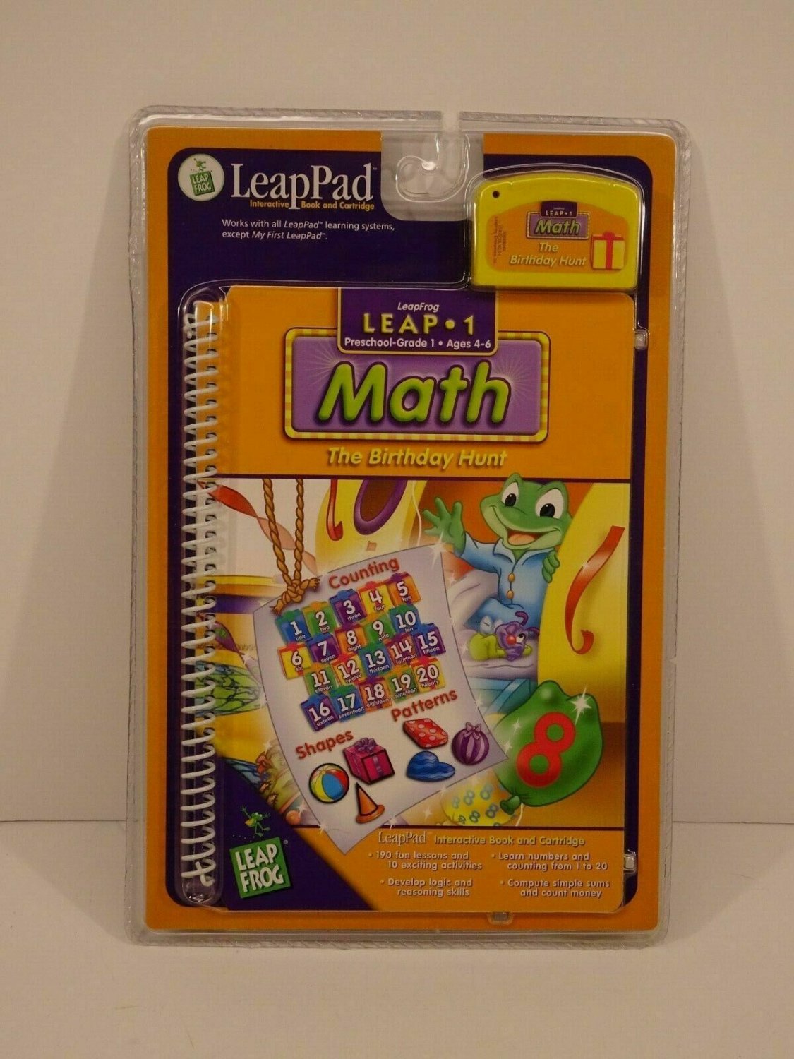 Leap Frog Leap Pad Leap 1 Math The Birthday Hunt Book and Cartridge New