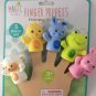 Magic Years Animals Bath Finger Puppets Duck, 2-Bunnies, Lamb, Frog