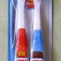 THOMAS THE TRAIN 2pk BRUSH BUDDIES TOOTHBRUSHES - RED & BLUE -NIP