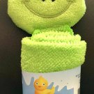 NEW Baby Bath Time Animal Washcloth Microfiber Hand Towel Green Frog