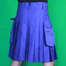 Custom made BLue Utility Fabric Kilt, Utility Kilt