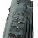 Custom made Green Gothic kilt, Utility Fabric Kilt
