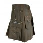 Custom made Brown Gothic kilt, Utility Fabric Kilt