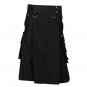 Custom made Black Utility Fabric Kilt, Utility Kilt