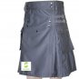 Custom made Grey kilt, Utility Fabric Kilt