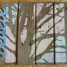 Distressed Rustic Wooden Believe Sign w/ Tree