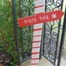 "North Pole" Wooden Directional Sign...Indoor/Outdoor