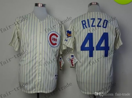 44 Anthony Rizzo Baseball Jersey Rugby Jerseys Embroidery logos White 4