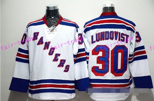 30 Henrik Lundqvist Jersey New York Rangers Stadium Series Winter Classic Jerseys Ice White