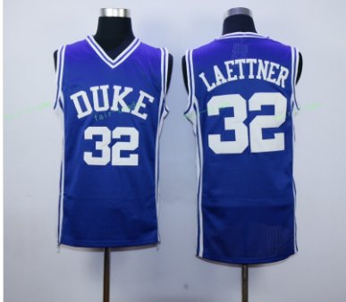 #32 Christian Laettner Duke Blue Devils College Jersey Blue Men's Basketball Jerseys