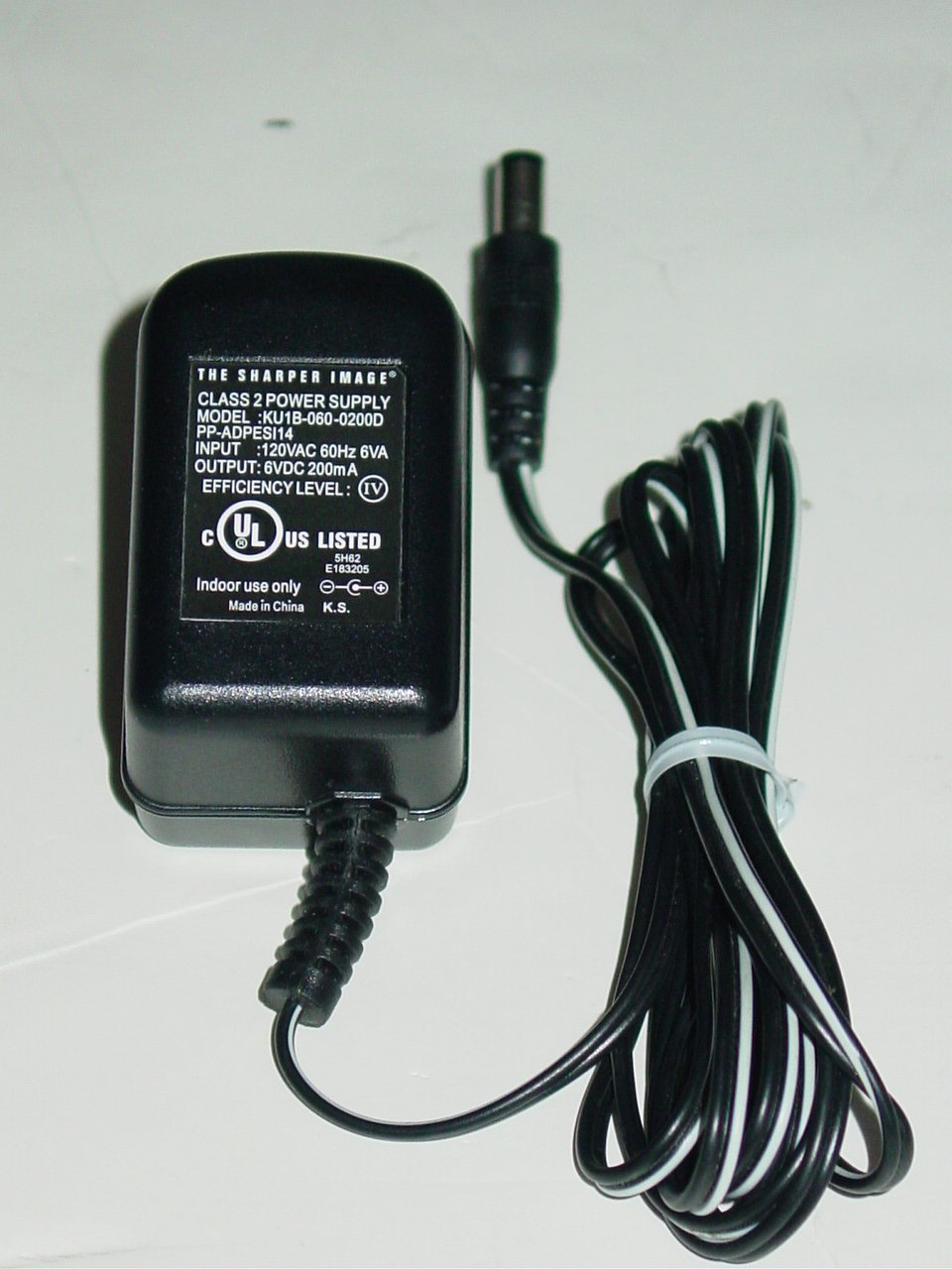 The Sharper Image KU1B-060-0200D AC Adapter PP-ADPESI14 6V 200mA KU1B0600200D