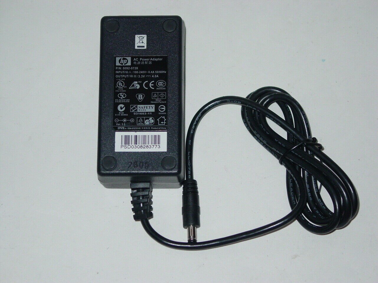 HP Compaq 5092-0728 AC Power Adapter 3.3V 4A