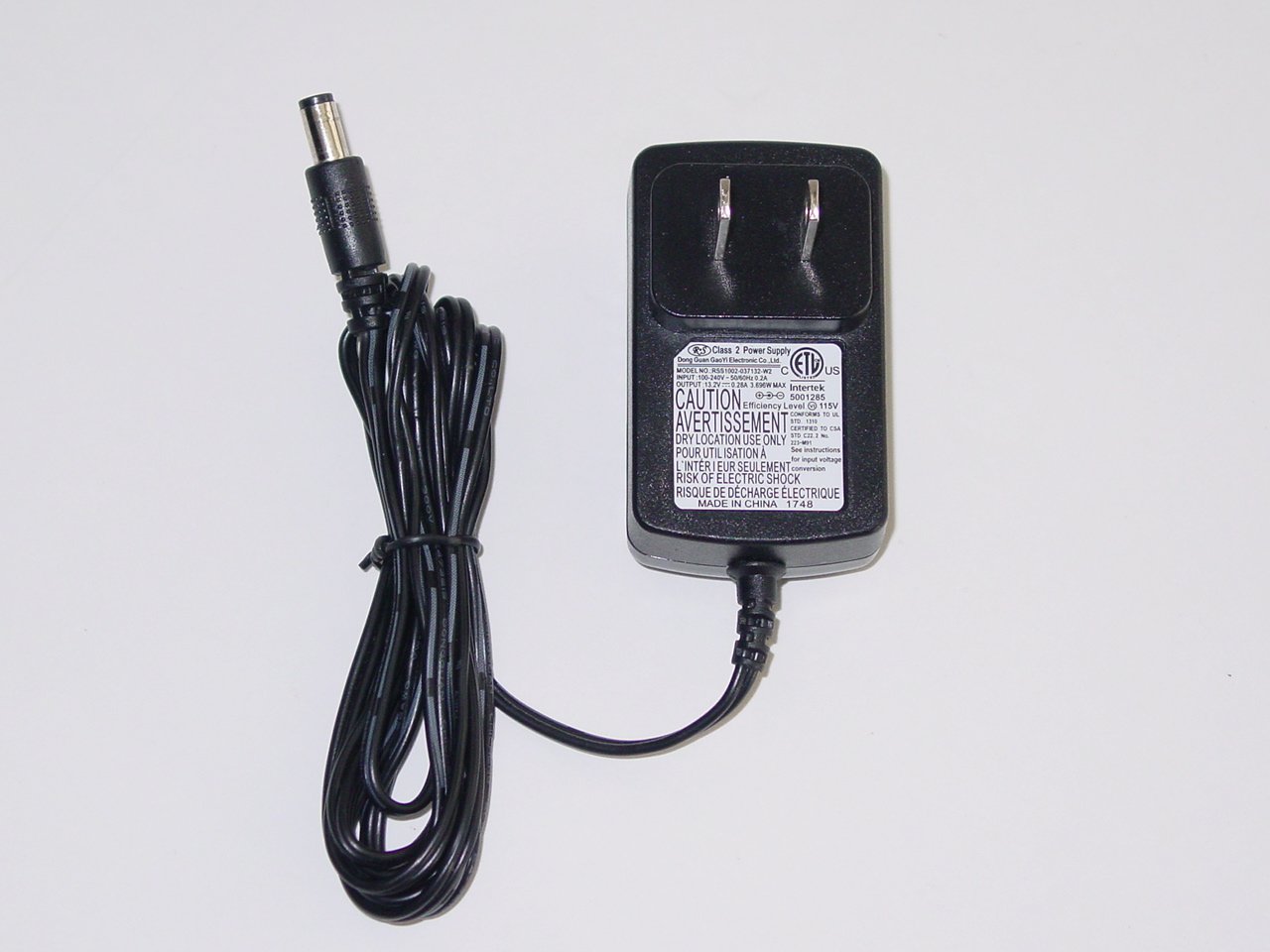 Gong Guan Electronic RSS1002-037132-W2 AC Power Adapter 13.2V 0.28A