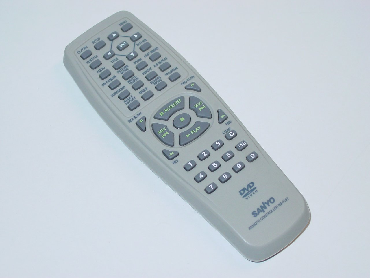 Sanyo RB-7201 DVD Player Remote Control
