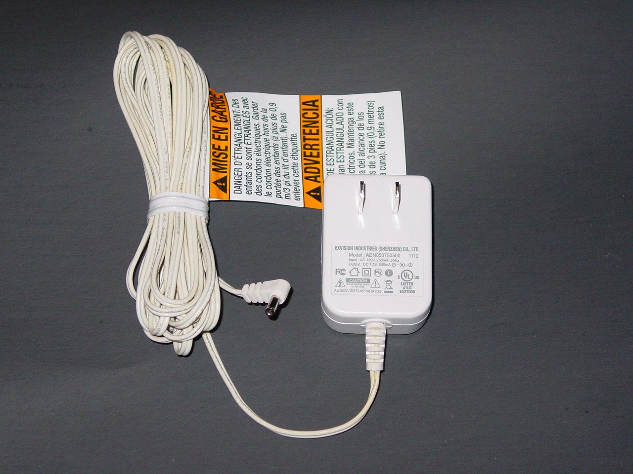 Exvision ADN050750500 Summer Infant Baby Monitor AC Power Adapter 7.5V