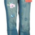 Bebina Jeans - Junior Faded Wash Jeans with Butterfly Prints and Stitched Designs