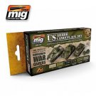 US Armor Color camo set by AMMO MIG for Mini War Gamers of WWi/WWII & SIFI