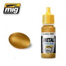 Brass Metal Acrylic Color by AMMO of MIG WWII/modern & Si-Fi vehicle MIG-197