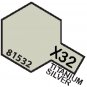 X32 MIN Titanium Silver - 10ml jar of Tamiya Color Mini Acrylic Paint