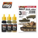 D.A.K. colors set by AMMO MIG for WWII/modern and Si-Fi vehicles.