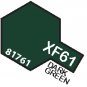 XF61 MIN Dark Green - 10ml jar of Tamiya Color Mini Acrylic Paint