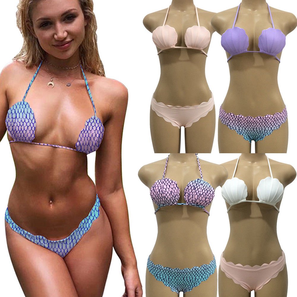 Mermaid Shell Halter Swimsuit main image 0