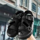 Unisex Casual Sandals Men Hollow Out Ankle Buckle Straps Rugged Women Black Fashion Slippers