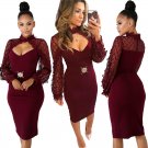 Fashion Bodycon Midi Dress Cocktail Clothing Fall Spring Break Clothes Sequins Sexy Party Dresses