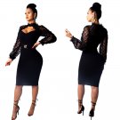 Sexy Midi Dress Bandage Fashion Women Clothing Fall Spring Break Clothes Cocktail Party Dresses