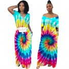 Casual Maxi Party Dresses African Floral Printing Summer Wear Floor-Length Ethnic Vintage Clothing