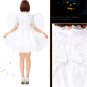 White Angel Costumes Devils Fancy Dresses with Wing Pole Dance Japaness AV Costume