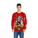 Animal Print Men Sweatshirt Unisex Christmas Hoodies Fashion Xmas Holiday T-shirt