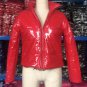 Long Sleeve Fashion Short Down Jackets Fuax Leather Streetwear Punk Style Down Coat