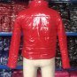 Long Sleeve Fashion Short Down Jackets Fuax Leather Streetwear Punk Style Down Coat