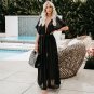 Summer Chiffon Party Dresses Plus Size XXL Beach Wear Fashion Sexy High Waist Dress