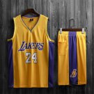 Adult #24 #8 Kobe Bryant LA Lakers Home Tops Los Angeles Lakers Mamba Basketball Uniform