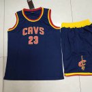 Dark Blue James Cavaliers Sport Outfits Cleveland Basketball Uniform Adult Basketball Tops