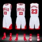 White Chicago Bulls Kid Basketball Shirts Outfits Teen Michael Jordan Tops for Children