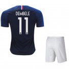 Dembele #11 Men Football Suit Wear Uniforms for Adult France Home Soccer Tops