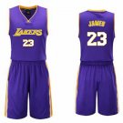 Teen Style James Lakers Tops with Pant Basketball Training Suit Breathable Team Uniforms