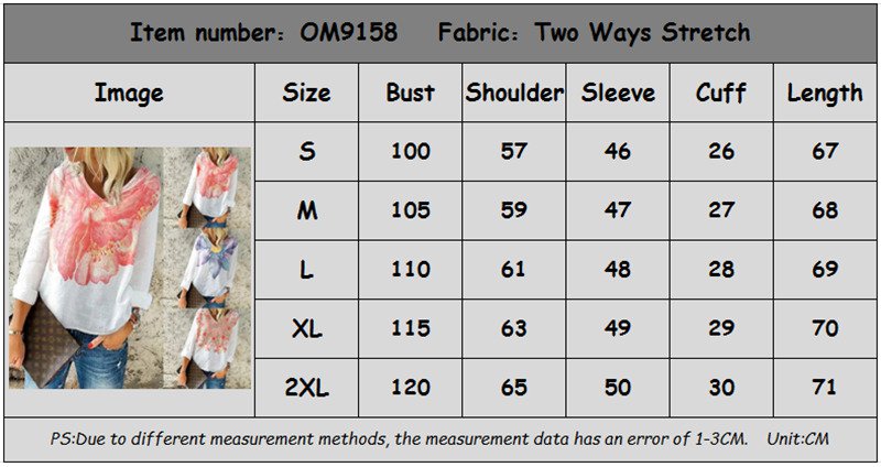 Plus Size 2XL Long Sleeve Shirts Crew Neck Tops American Casual Spring ...