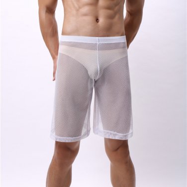 Breathable Men Summer Pants Performance Knee Length Fetish Clothing Sexy Lingerie