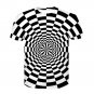Digital Print Unisex Illusion T-Shirts Short Sleeve Men Misconception Tees