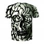 Novelty Striped Print Casual Blouses For Men Short Sleeve T-shirt Delusion Printed Tops