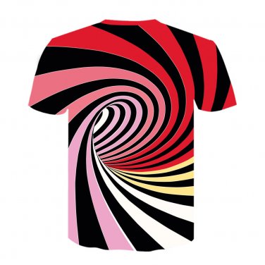 Women Short Sleeve Delusion Printed Tops Female Illusion T-shirts Plus Size Misconception Shirts